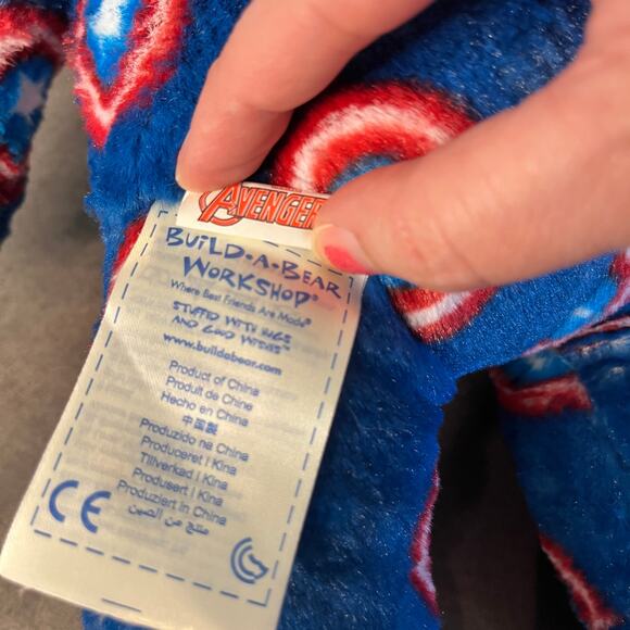 Build A Bear Avengers Marvel Captain America blue red bear outfit plush stuffed - Picture 6 of 7